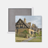 コテージインブロードウェイ、コッツウォルズ文字磁石 マグネット (正面/裏面)