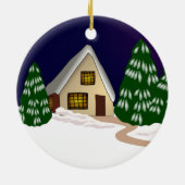 コテージイン・スノー セラミックオーナメント (裏面)
