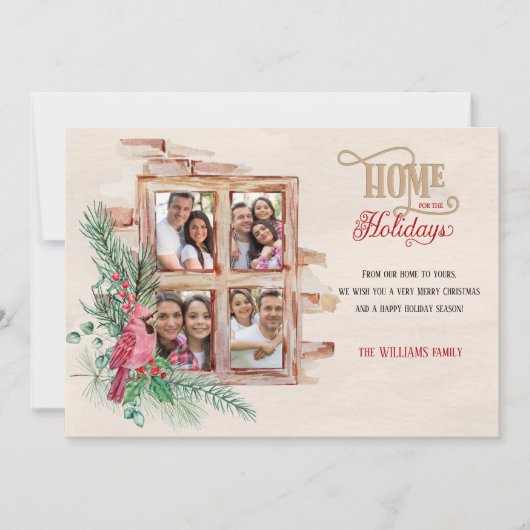 コテージウィンドウホームfor the Holidays 4写真 シーズンカード (正面)