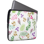 コテージウォーターカラーボタニカルエレクトロニクスバッグ ラップトップスリーブ (正面右)