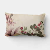 コテージエレガントさくらんぼ植物学デザイン ランバークッション (裏面)