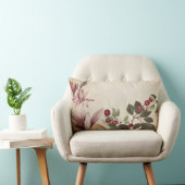 コテージエレガントさくらんぼ植物学デザイン ランバークッション (椅子)