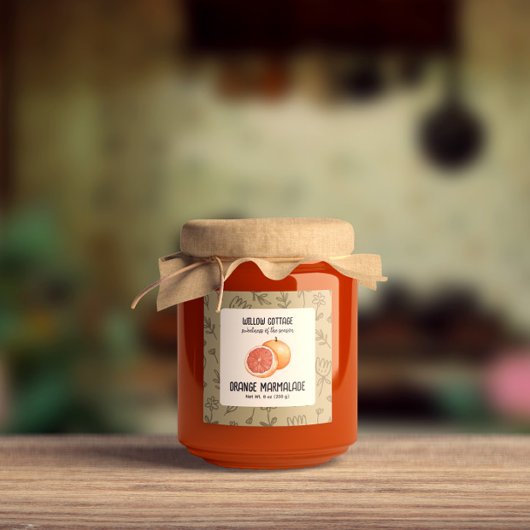 コテージオレンジマーマレード製品ラベルシール スクエアシール