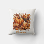 コテージカスタムコア秋ビーブスカスケットコケットボウ クッション (裏面)