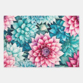 コテージカラフル花包み紙シート ラッピングペーパーシート (正面3)