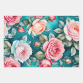 コテージカラフル花包み紙シート ラッピングペーパーシート (正面)