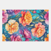 コテージカラフル花包み紙シート ラッピングペーパーシート (正面3)