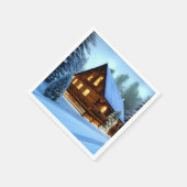 コテージカントリーノーザンパインキャビン スタンダードカクテルナプキン (角)