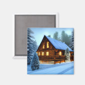 コテージカントリーノーザンパインキャビン マグネット (正面/裏面)