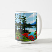 コテージカントリーレイクビュー コーヒーマグカップ (正面右)