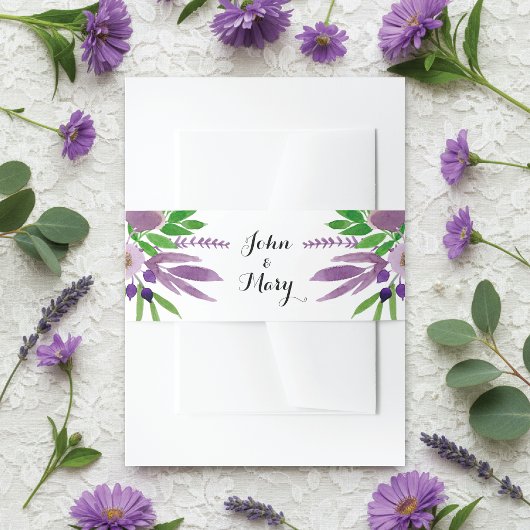 コテージガーデンウォーター結婚カラー 招待状ベリーバンド