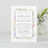 コテージガーデンカラフルフローラフレ結婚ーム 招待状 (スタンド正面)