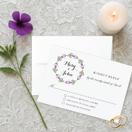 コテージガーデングリーナリーリースウォーター結婚カラー 出欠カード