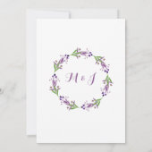 コテージガーデングリーン結婚リー 招待状 (裏面)