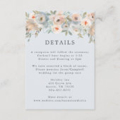 コテージガーデンパステルブルーピーチコーラル エンクロージャーカード (正面)