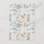 コテージガーデンパステルブルーピーチコーラル エンクロージャーカード (裏面)