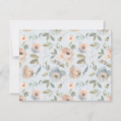 コテージガーデンパステルブルーピーチコーラル 出欠カード (裏面)