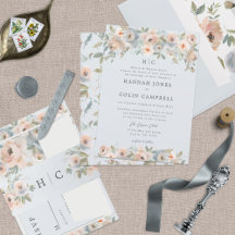 コテージガーデンパステルブルーピーチコーラル