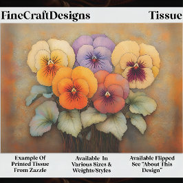 コテージガーデンパンジー、ヴィンテージEF8Lデコページ 薄葉紙