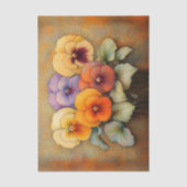 コテージガーデンパンジー、ヴィンテージEF8Lデコページ 薄葉紙 (正面)