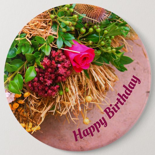 コテージガーデンパーソナライズされた 缶バッジ (正面)