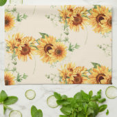 コテージガーデンヒマワリ キッチンタオル (折り畳み)