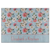 コテージガーデンフラワパーソナライズされたー カッティングボード (正面)
