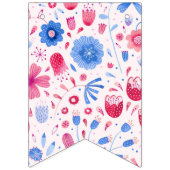 コテージガーデンフラワーウォータカラー バンティングフラッグ (第2の旗)