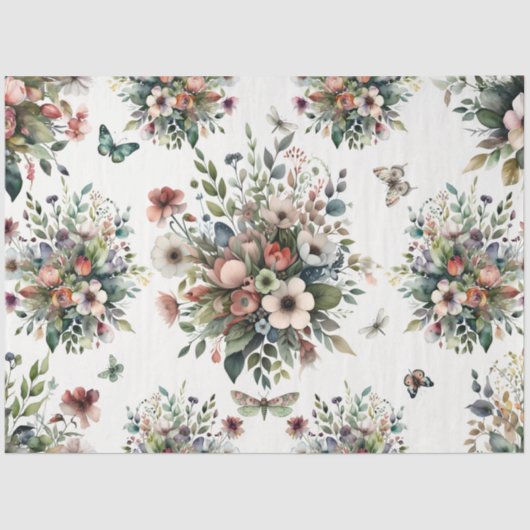 コテージガーデンフローラブーケバタフライドラゴンフライ 薄葉紙 (正面)