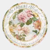 コテージガーデンボタニカルフローラバードアドレス ラウンドシール (正面)