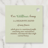 コテージガーデンワイルドメドウハニーとミツバチ フェイバータグ (裏面)