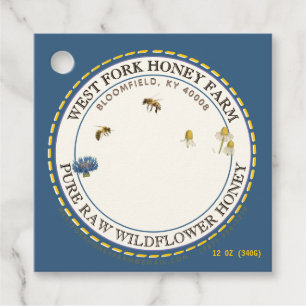 コテージガーデンワイルドメドウハニーハニービーズブルー フェイバータグ