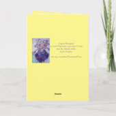 コテージガーデン イエローアイリス アイリス 花のカード カード (裏面)