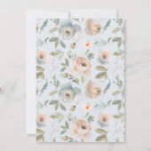 コテージガーデン パステルブルー ピーチコーラル 招待状 (裏面)