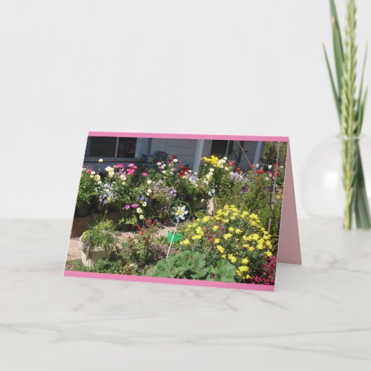 コテージガーデン 春の花園の花 ガーデンカード カード (正面)