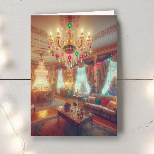 コテージキッチホリデールームクリスマス カード