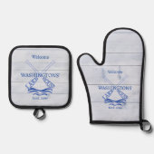 コテージキャビンレイクハウス 鍋つかみ&鍋敷きセット (正面)