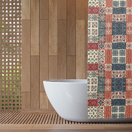 コテージキルト シャワーカーテン