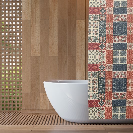 コテージキルト シャワーカーテン