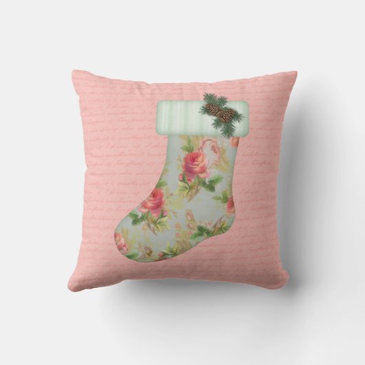 コテージクリスマスストッキング枕 クッション (裏面)