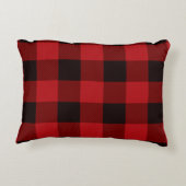 コテージクリスマスレッドバッファローランバージャックプレイド アクセントクッション (裏面)