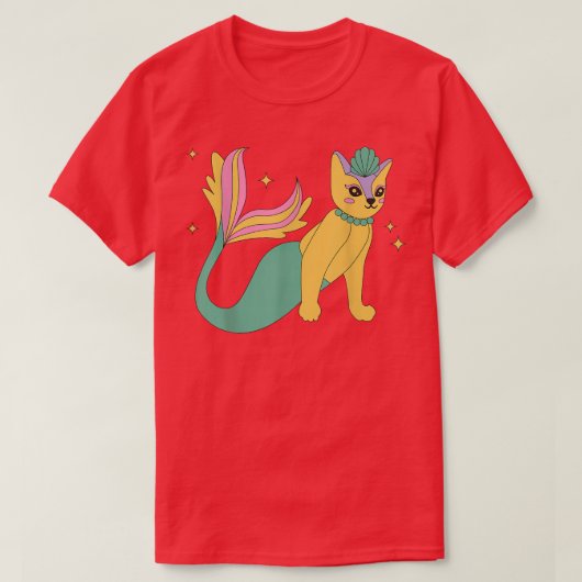 コテージグランジコア妖精の人魚の猫の女性g tシャツ (デザイン正面)