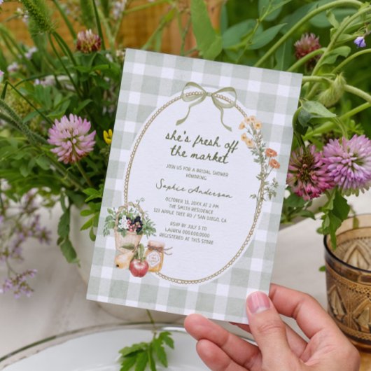 コテージグリーンギンガム オフザマーケット ブライダルシャワー 招待状