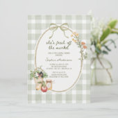 コテージグリーンギンガム オフザマーケット ブライダルシャワー 招待状 (スタンド正面)