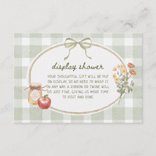 コテージグリーンボウフレーム表示シャワー エンクロージャーカード (正面)