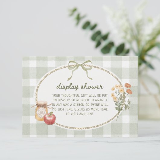 コテージグリーンボウフレーム表示シャワー エンクロージャーカード (スタンド正面)