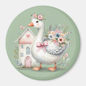 コテージグースフローラハウスシーン マグネット (正面)