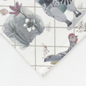 コテージコアお洒落アニマルプリント フリースブランケット (角)