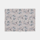 コテージコアお洒落アニマルプリント フリースブランケット (正面(横))