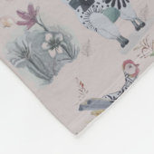 コテージコアお洒落アニマルプリント フリースブランケット (角)